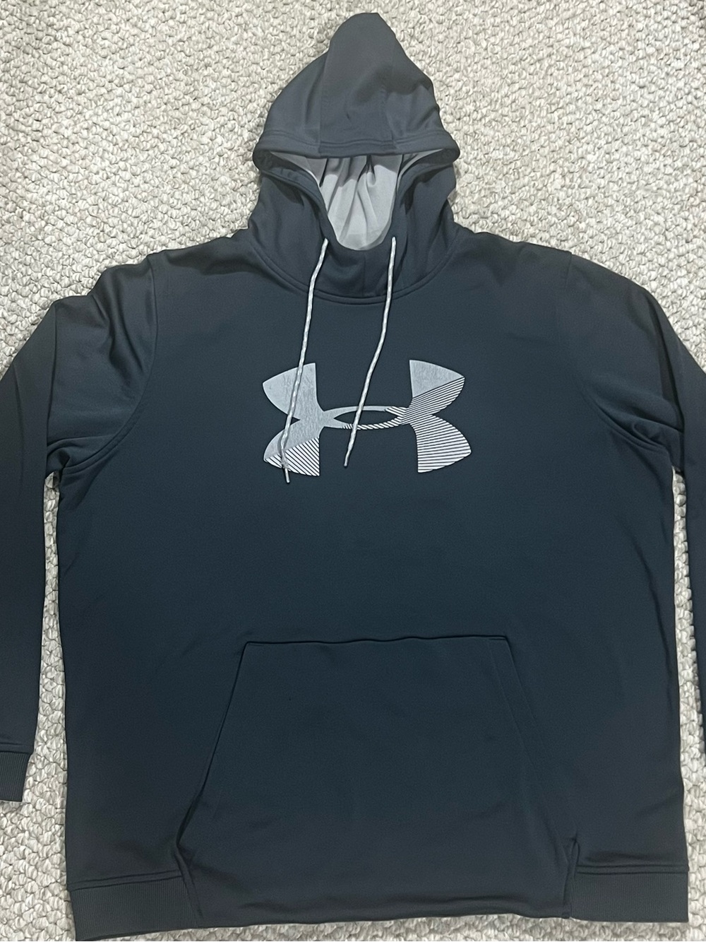 Under Armour Hoodie Mens 2XL Navy ColdGear Loose Fit Fleece Pullover Sweatshirt